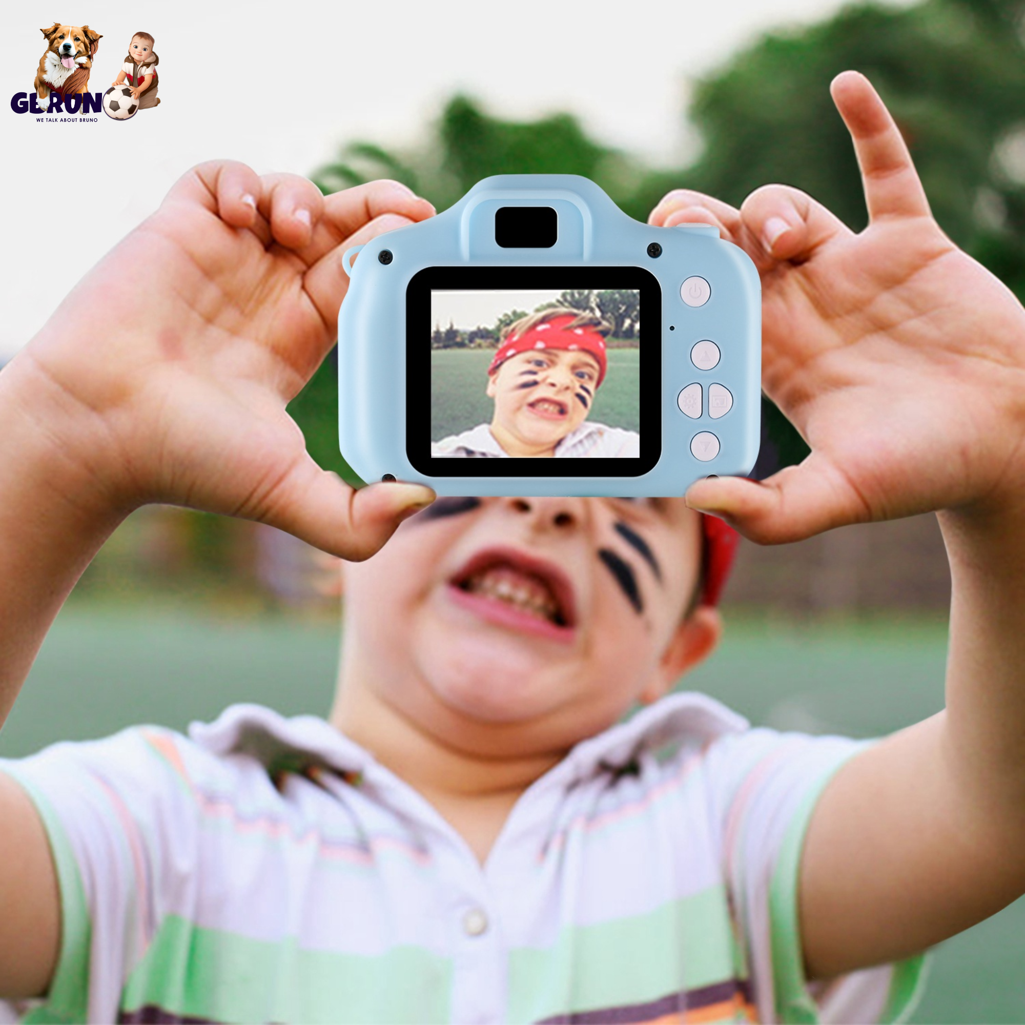 iMounTEK Kids Digital Camera w/ 2.0Ó Screen 12MP 1080P FHD Video Camera 4X Digital Zoom Games 32GB Card Supported Shockproof Child Camcorder for 3-10
