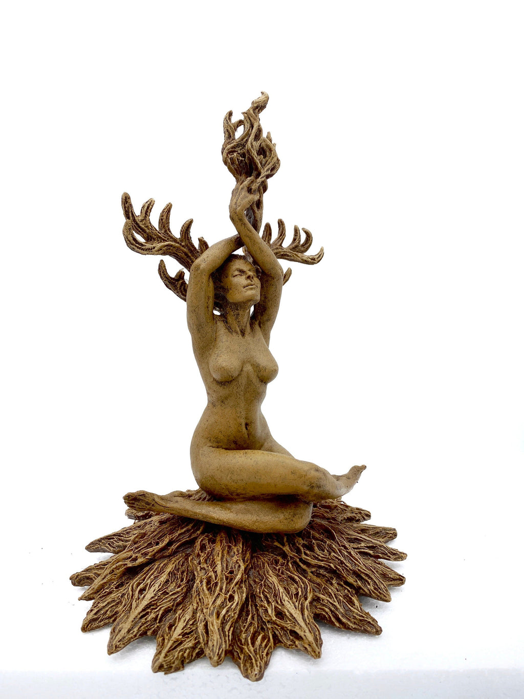Prakrit Shakti: The Awakening Spirit, Hand Painted Resin Statue |  Mythical Yoga Meditation Figurine | Goddess Altar Statue for Yoga Lovers