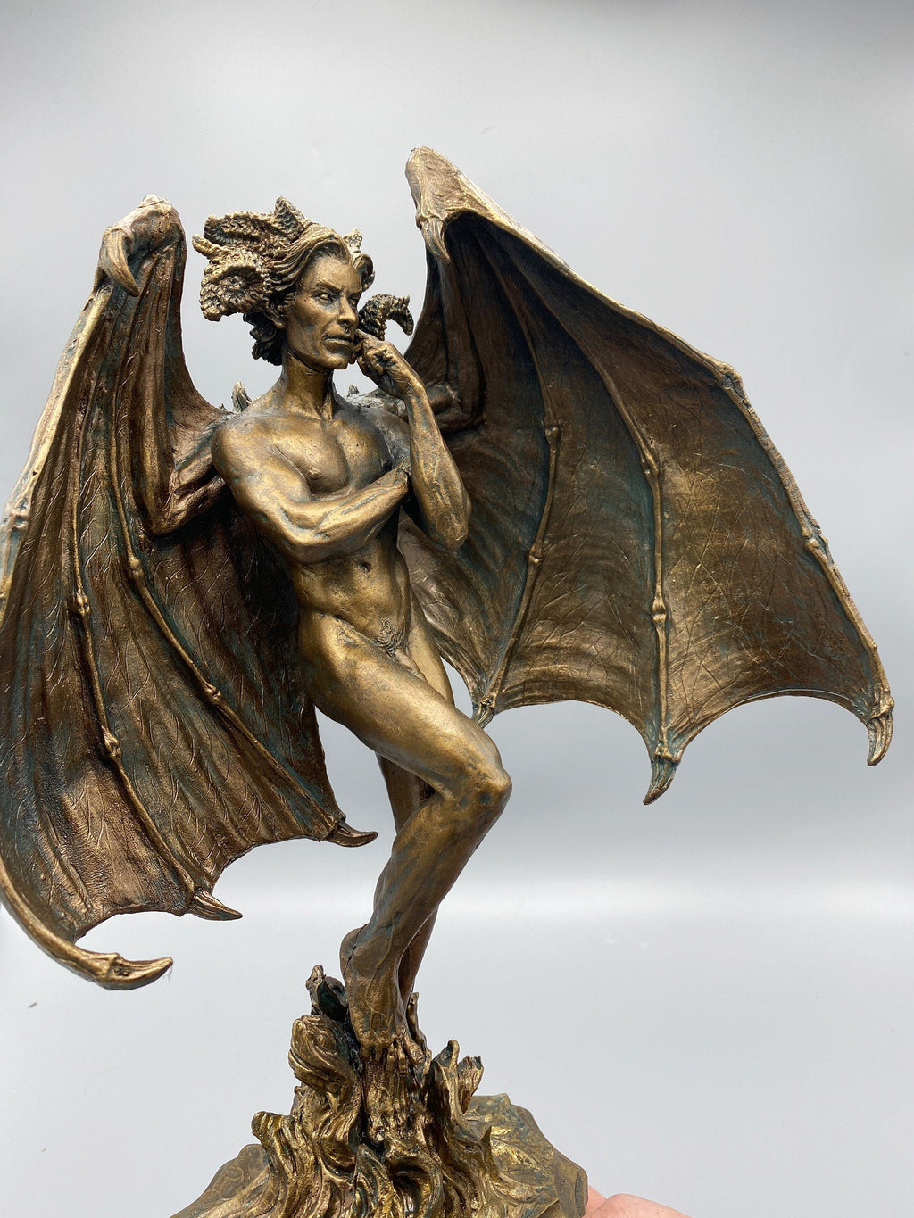 Lucifer Morning Star Statue | Mythological Deities Figurine | Fallen Angel Character Statue | Satan Altar Statue for Gothic Home Decor