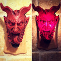Krampus Nightlight, Hand Painted Resin Sculpture | Gothic Demon Night Light |  Krampus Xmas Devil Lighting for Gothic Fantasy Home Decor