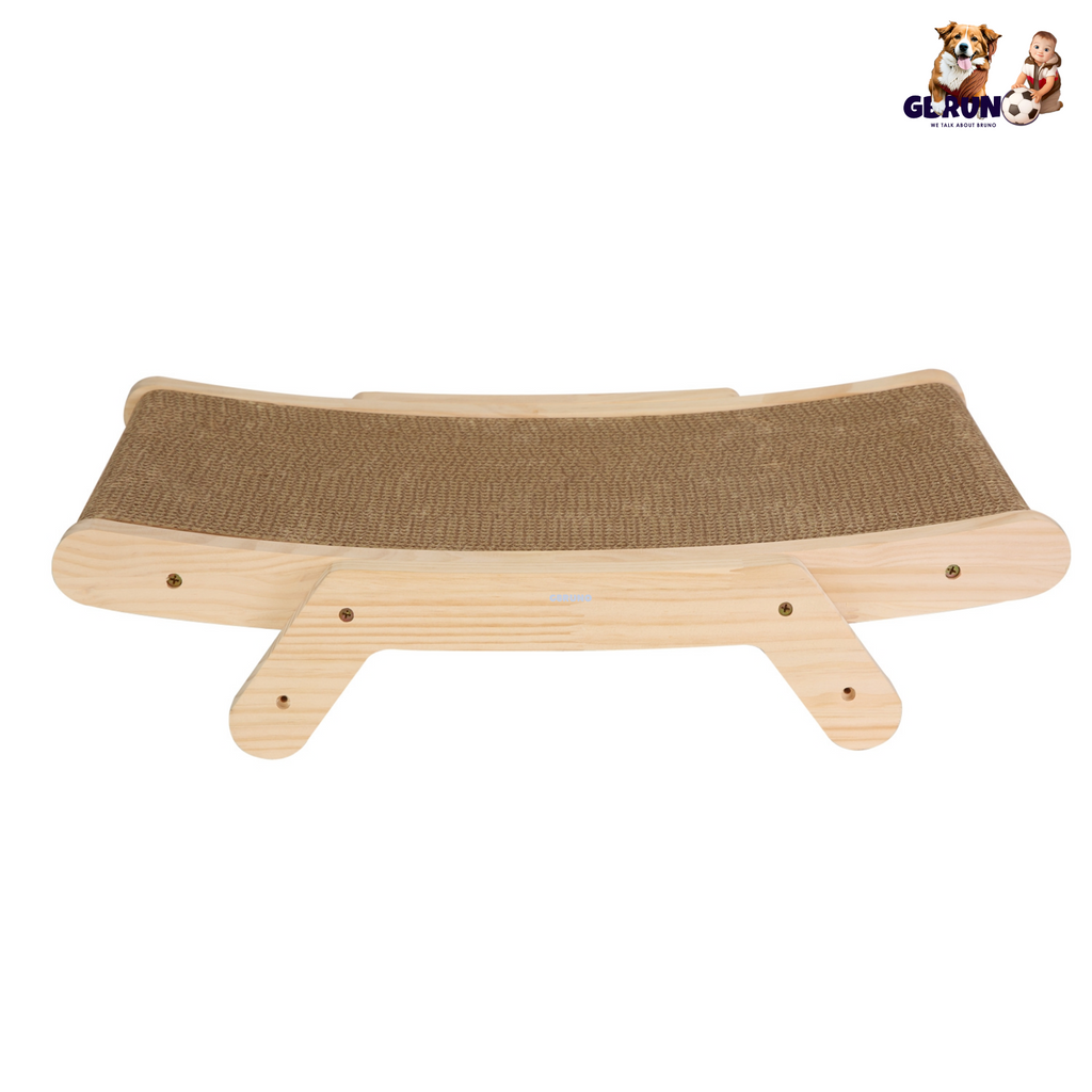 5 Changeable Forms Cardboard Cat Scratcher Double-Sided Cat Scratching Pad With Solid Wood Structure Indoor Reversible Cat Scratcher Lounge