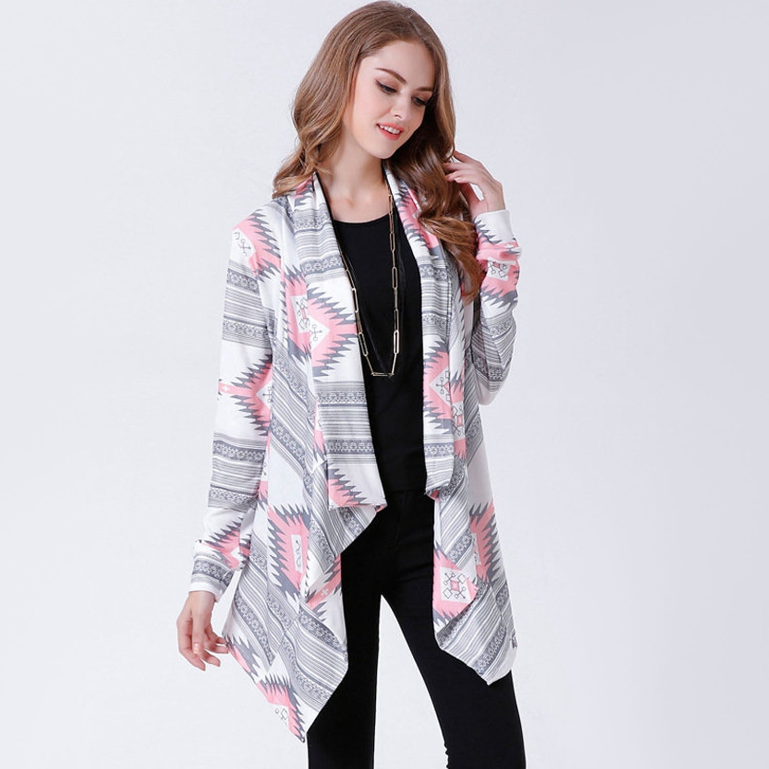 Women's Open Front Long Sleeve Cardigan – Lightweight & Breathable