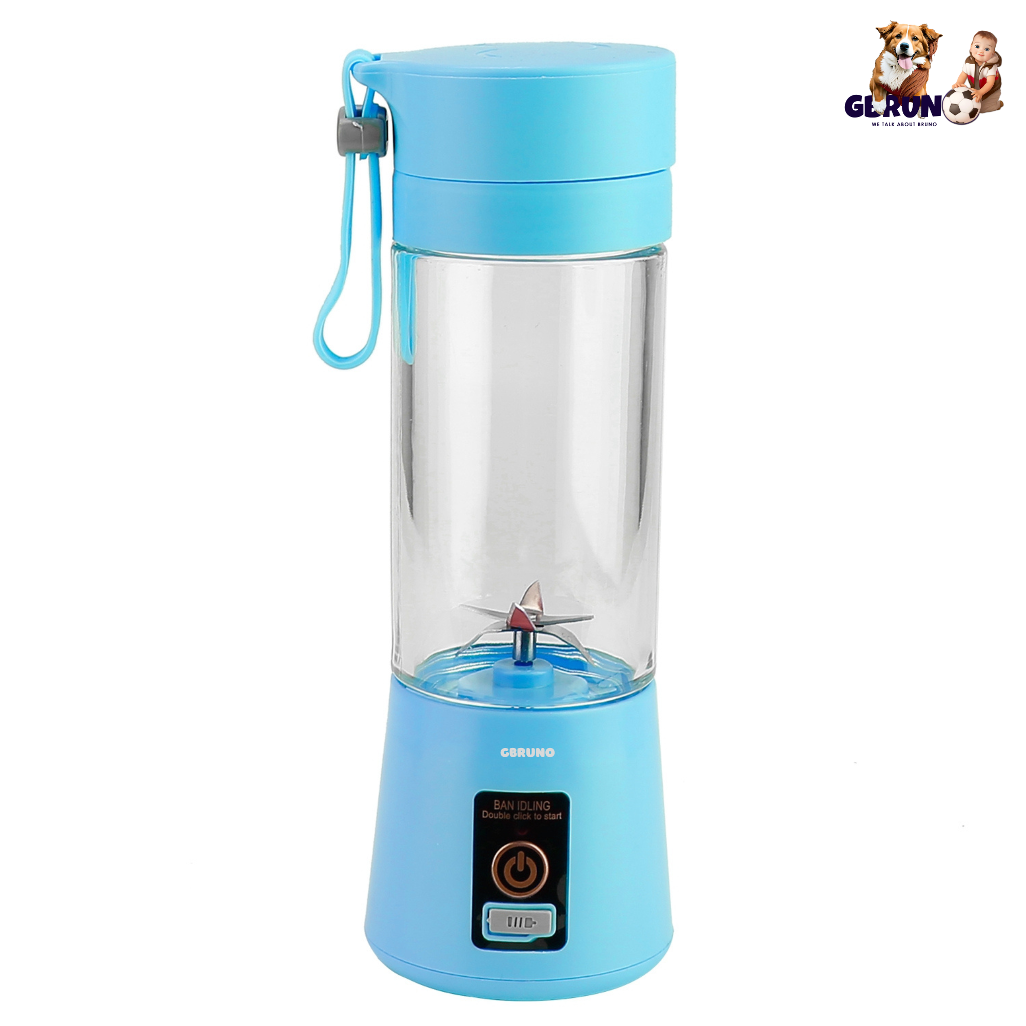 Portable Juicer Blender USB Rechargeable Juicer Cup Fruit Baby Food Mixing Machine w/ 6 Blades Powerful Motor