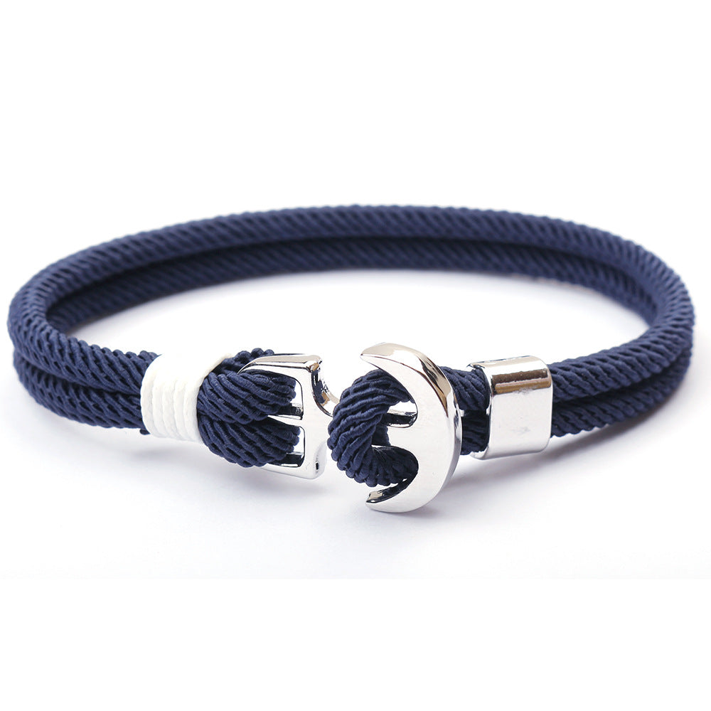 Amazing Multilayer Anchor Bracelets Charm Survival Rope Chain  Fashion Jewelry Bracelet Men For Women Best Gift