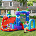 Kids Inflatable Bounce House Dragon Jumping Slide Bouncer Castle with 740W Blower