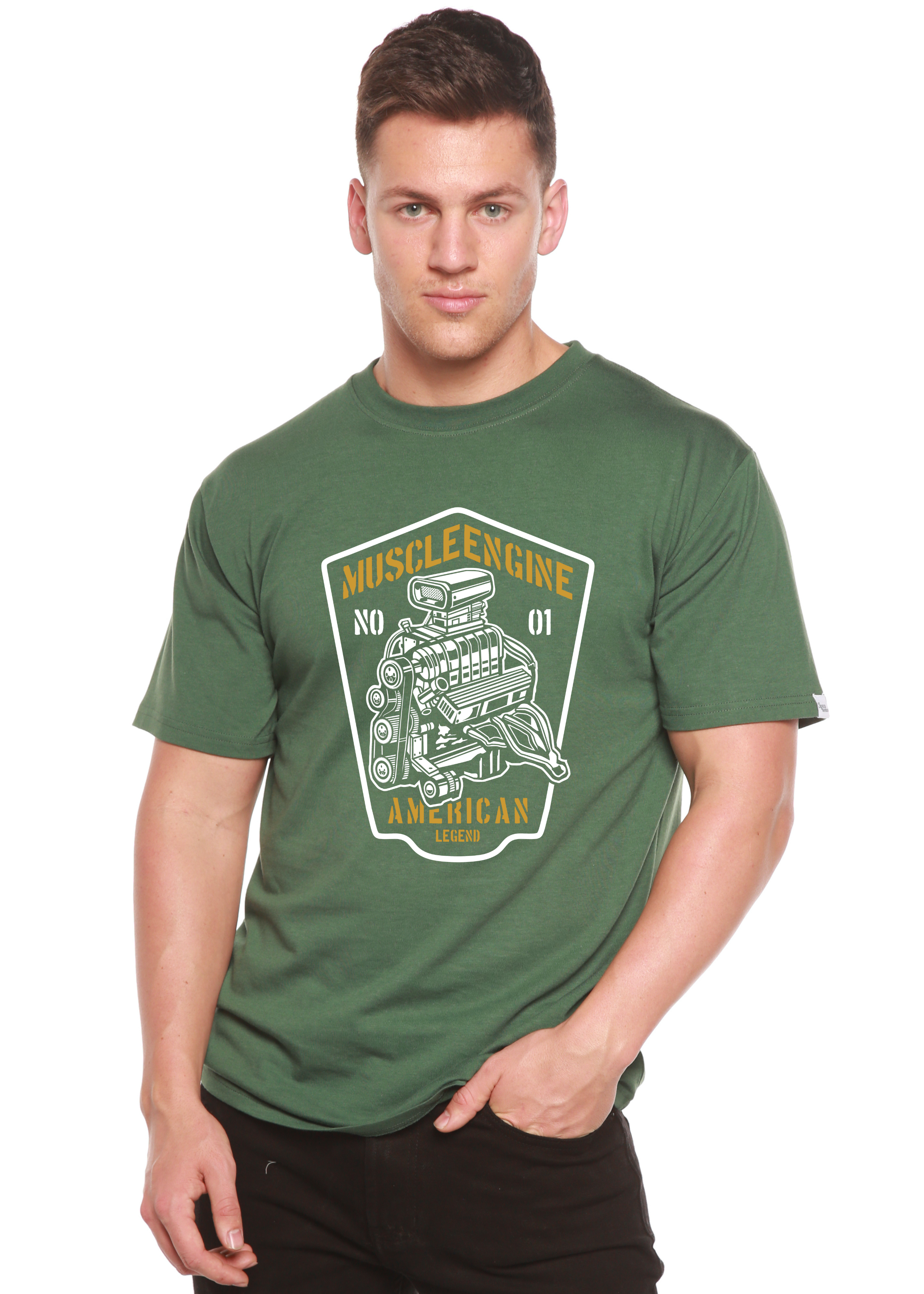 Muscle Engine Spun Bamboo® Men's Bamboo Viscose/Organic Cotton Short Sleeve Graphic T-Shirt