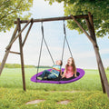 60 Inch Saucer Surf Outdoor Adjustable Swing Set-Purple