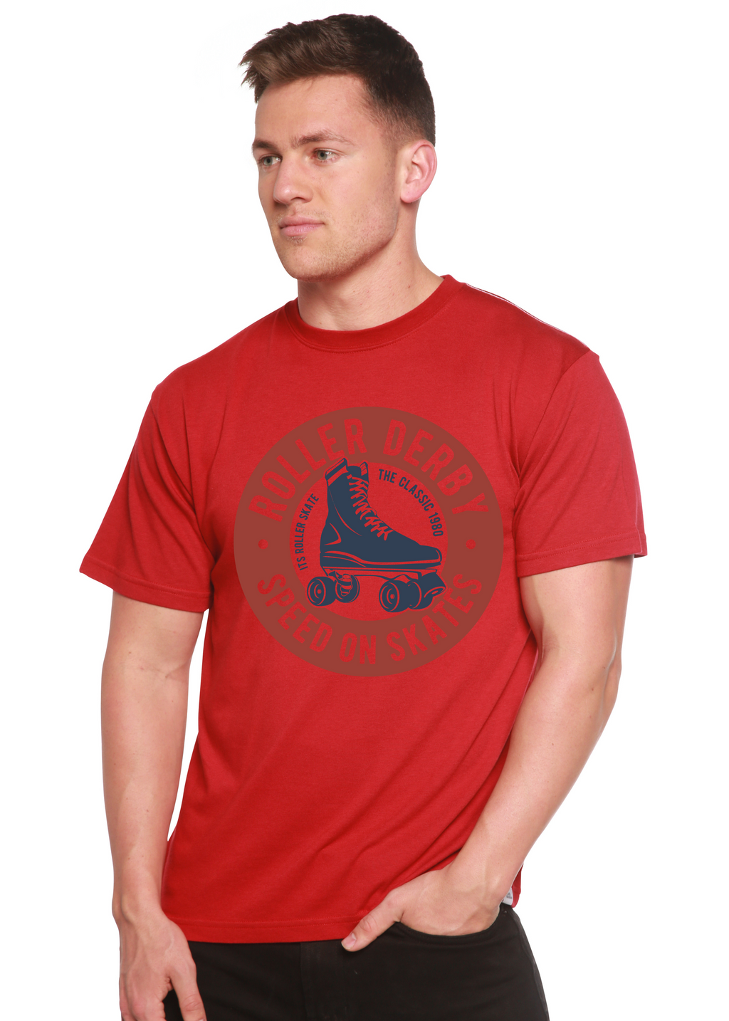 Roller Derby Spun Bamboo® Men's Bamboo Viscose/Organic Cotton Short Sleeve Graphic T-Shirt