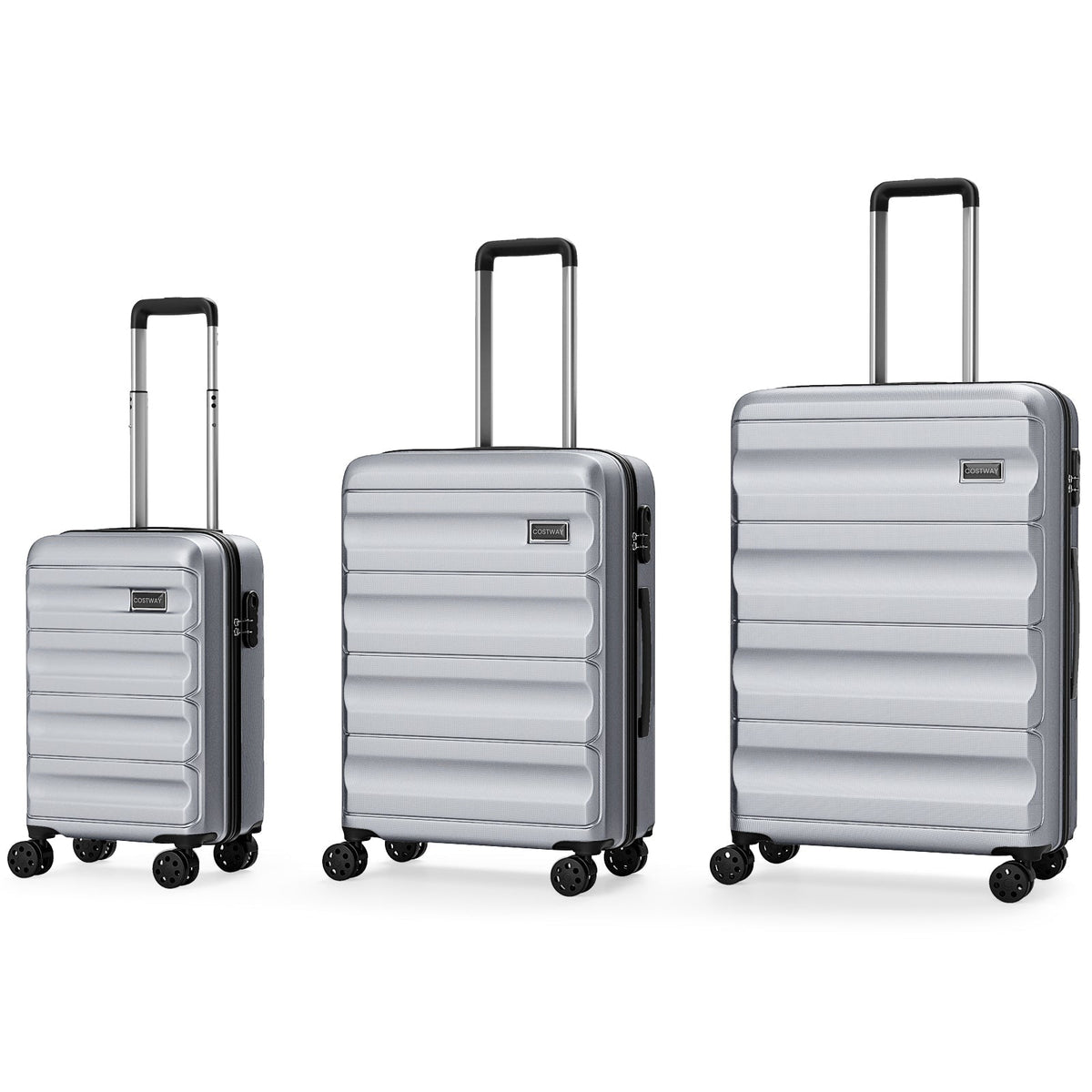 3-Piece Hardside Luggage Set 20/24/28 Inch Lightweight Hardside Suitcases