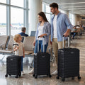 3-Piece Hardside Luggage Set Lightweight Hardside Suitcases with 8-Spinner Wheels
