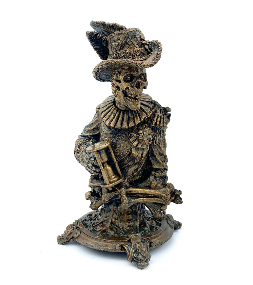 Masque of the Red Death Bust, Hand Painted Resin Sculpture | Edgar Allan Poe Gothic Halloween Figurine | Literary Gift and Spooky Home Decor