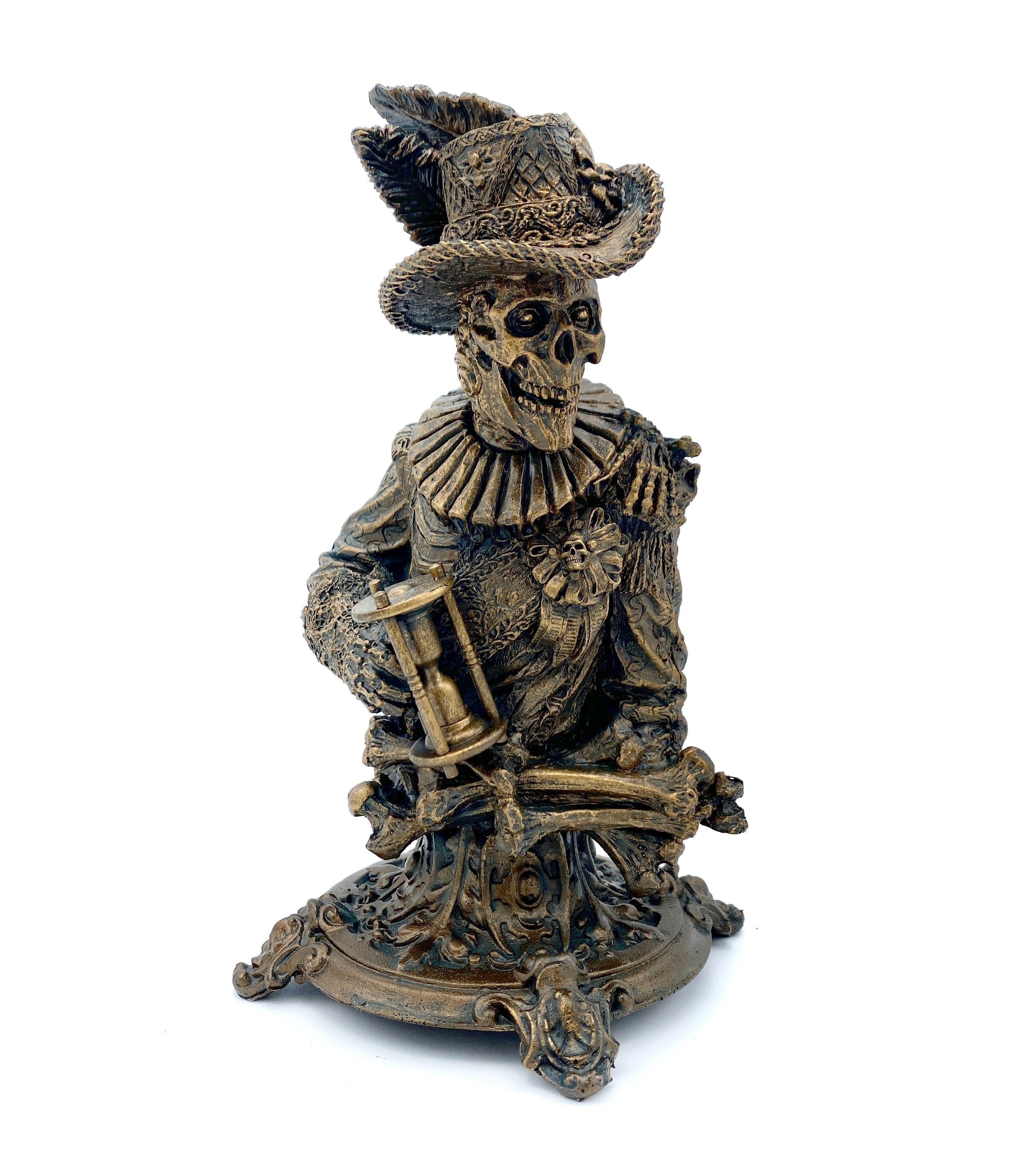 Masque of the Red Death Bust, Hand Painted Resin Sculpture | Edgar Allan Poe Gothic Halloween Figurine | Literary Gift and Spooky Home Decor