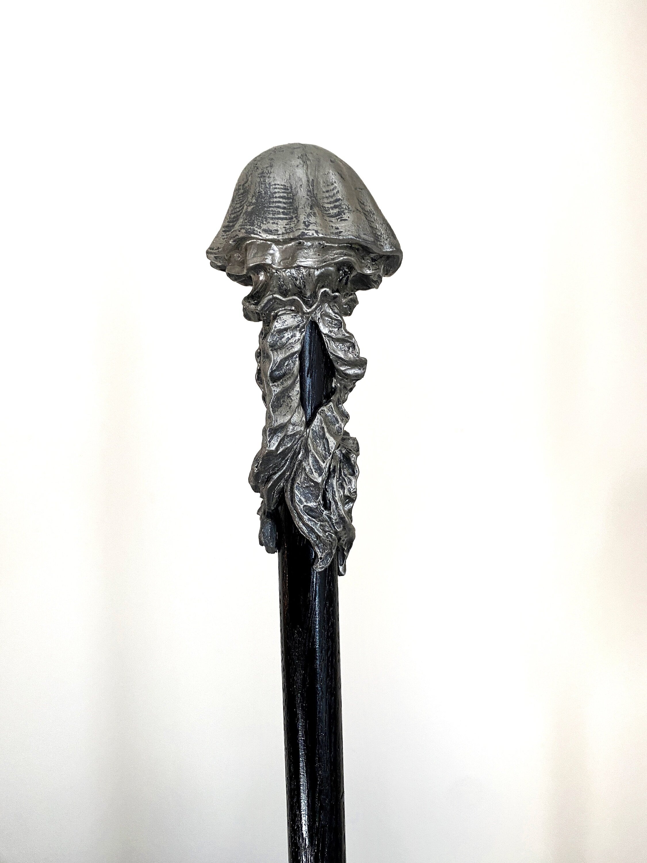 Jellyfish Cane, Hand Sculpted Nautical Walking Stick | Maritime Gothic Cane | Fantasy Cosplay Jellyfish Lovecraftian Cane, Gothic Accessory