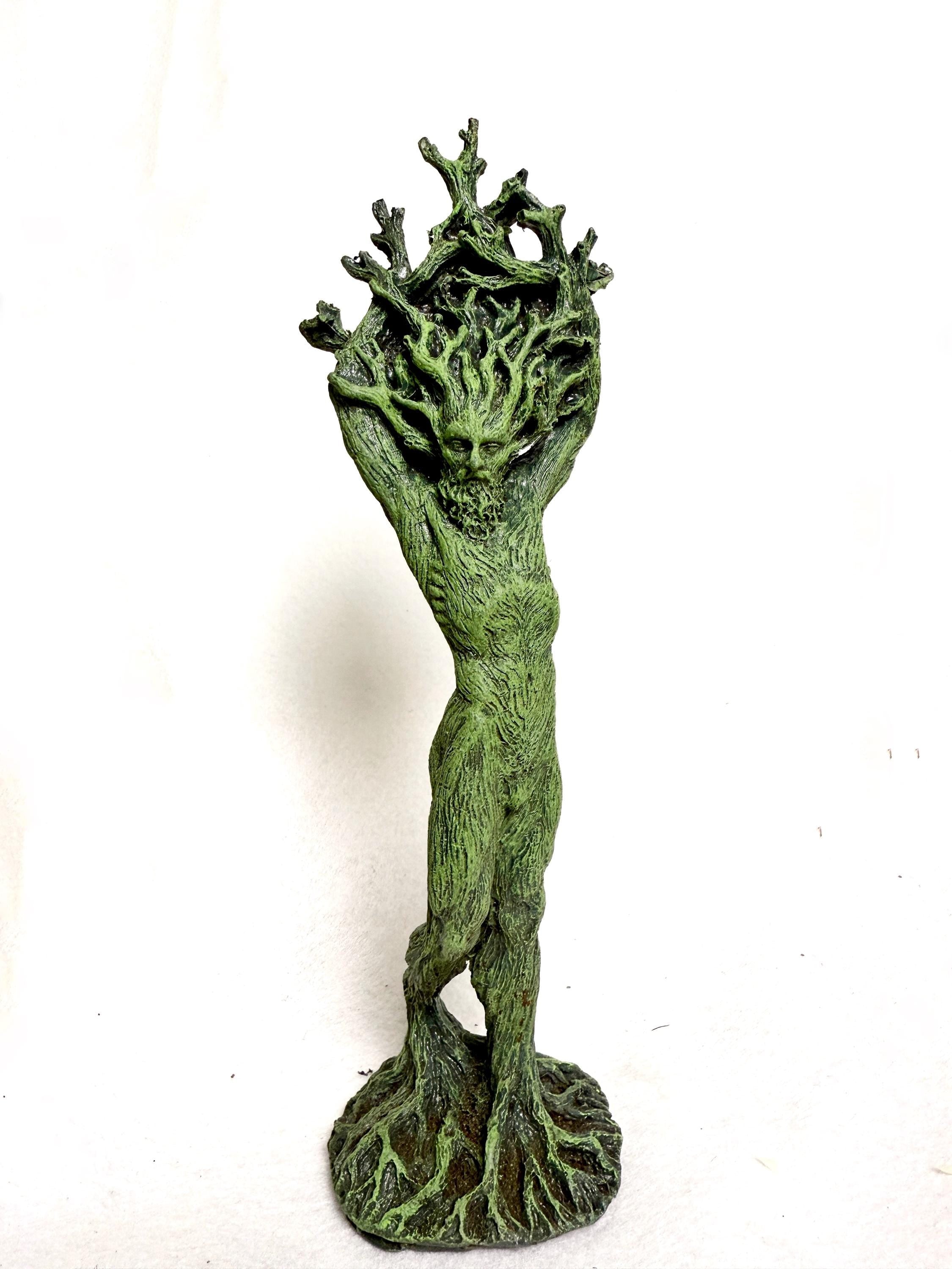 Green Man, Cernunnos Statue, 9" version, Green Finish