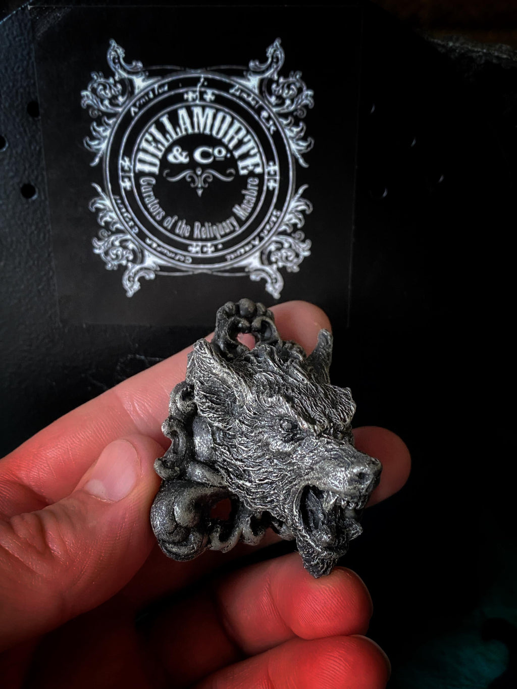 Werewolf Magnet, Hand Painted Resin Sculpture | Gothic Fantasy Decor | Werewolf Magnet for Fantasy and Gothic Decor