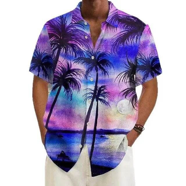 Men's Floral Print Casual Shirt – Unique Design Button-Up