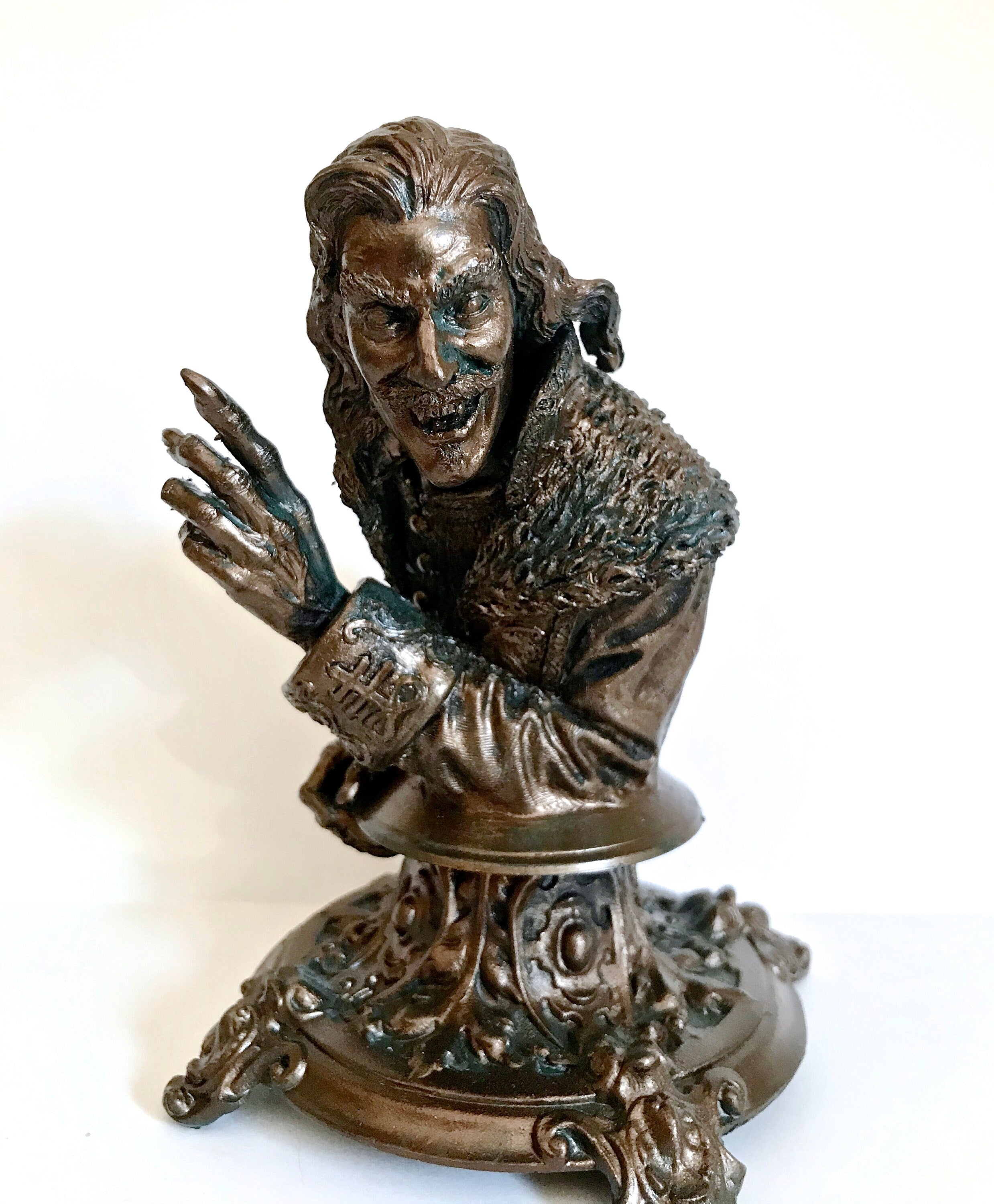 Dracula: Vlad the Impaler Bust | Legendary Vampire Figurine | Victorian Gothic Undead Creature | Dark Art Gift and Spooky Home Decor