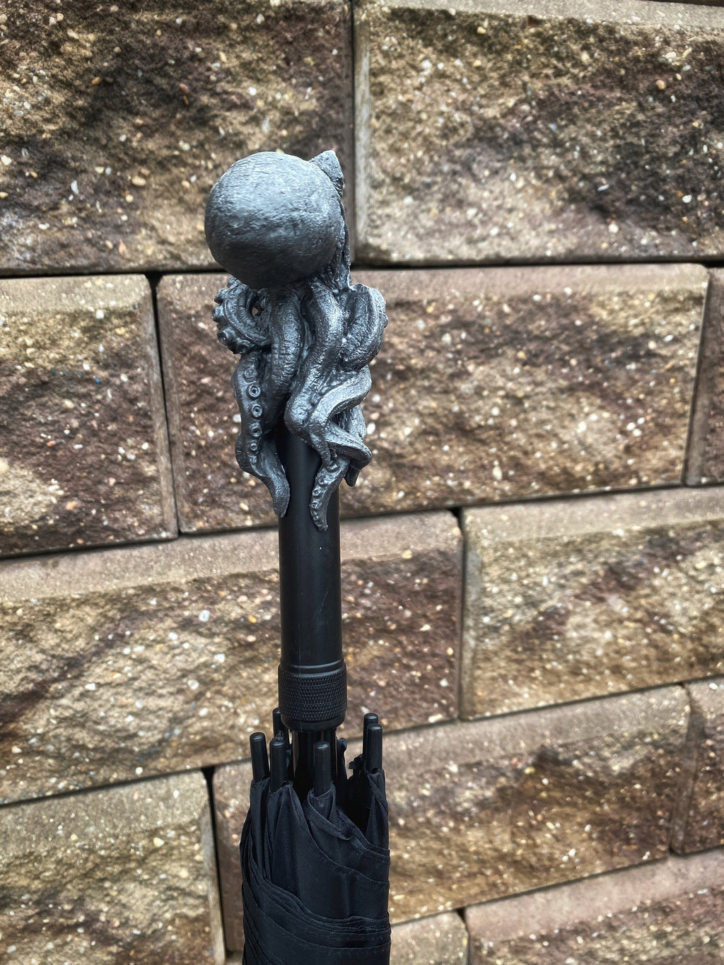 Kraken Umbrella, Hand Sculpted Resin Octopus | Nautical Gothic Umbrella |Fantasy Cosplay Kraken Lovecraftian Umbrella Cane, Gothic Accessory