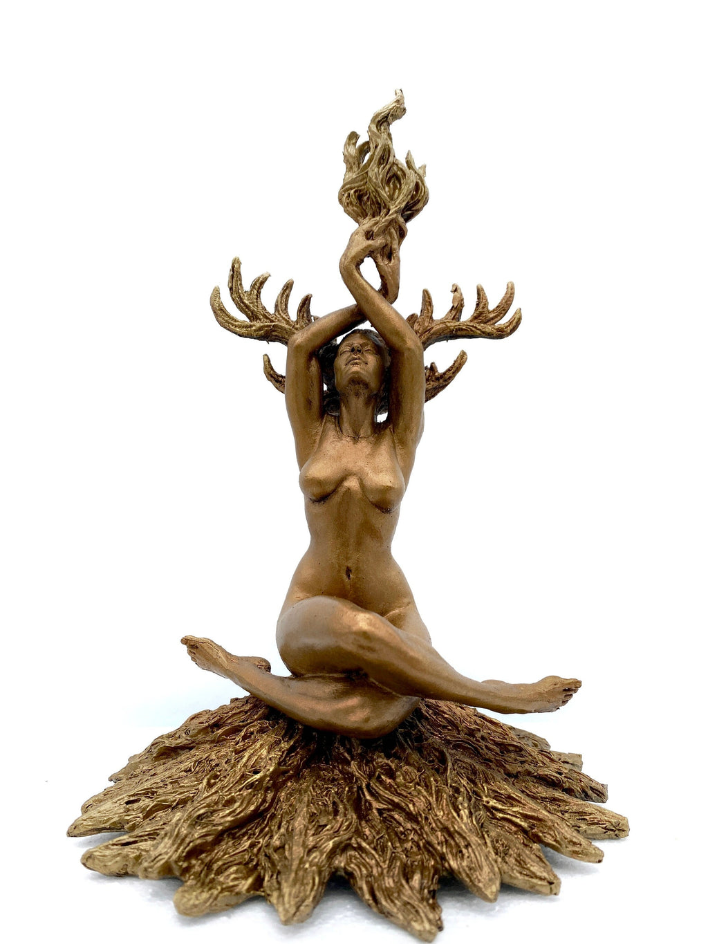 Prakrit Shakti: The Awakening Spirit, Hand Painted Resin Statue |  Mythical Yoga Meditation Figurine | Goddess Altar Statue for Yoga Lovers