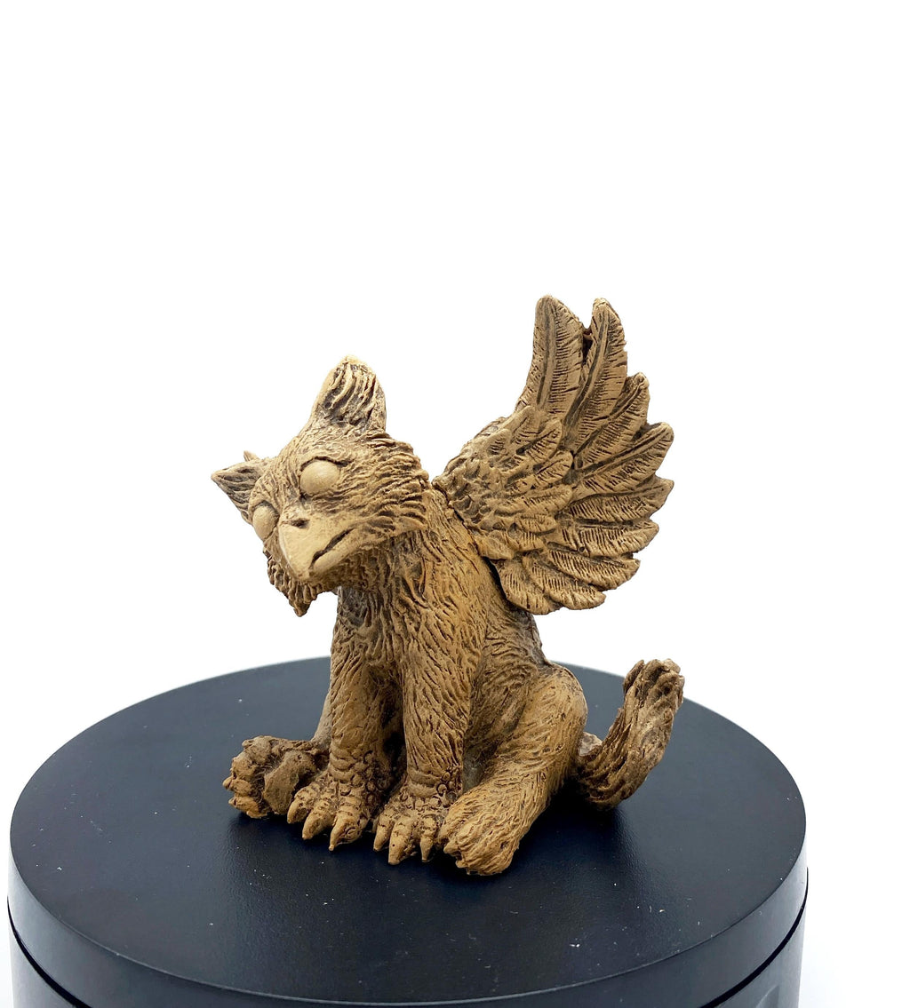 Baby Griffin Statue, Hand Painted Resin Sculpture | Mythical Creature Figurine | Unique Legendary Baby Griffin Figurine. Fantasy Art Gift