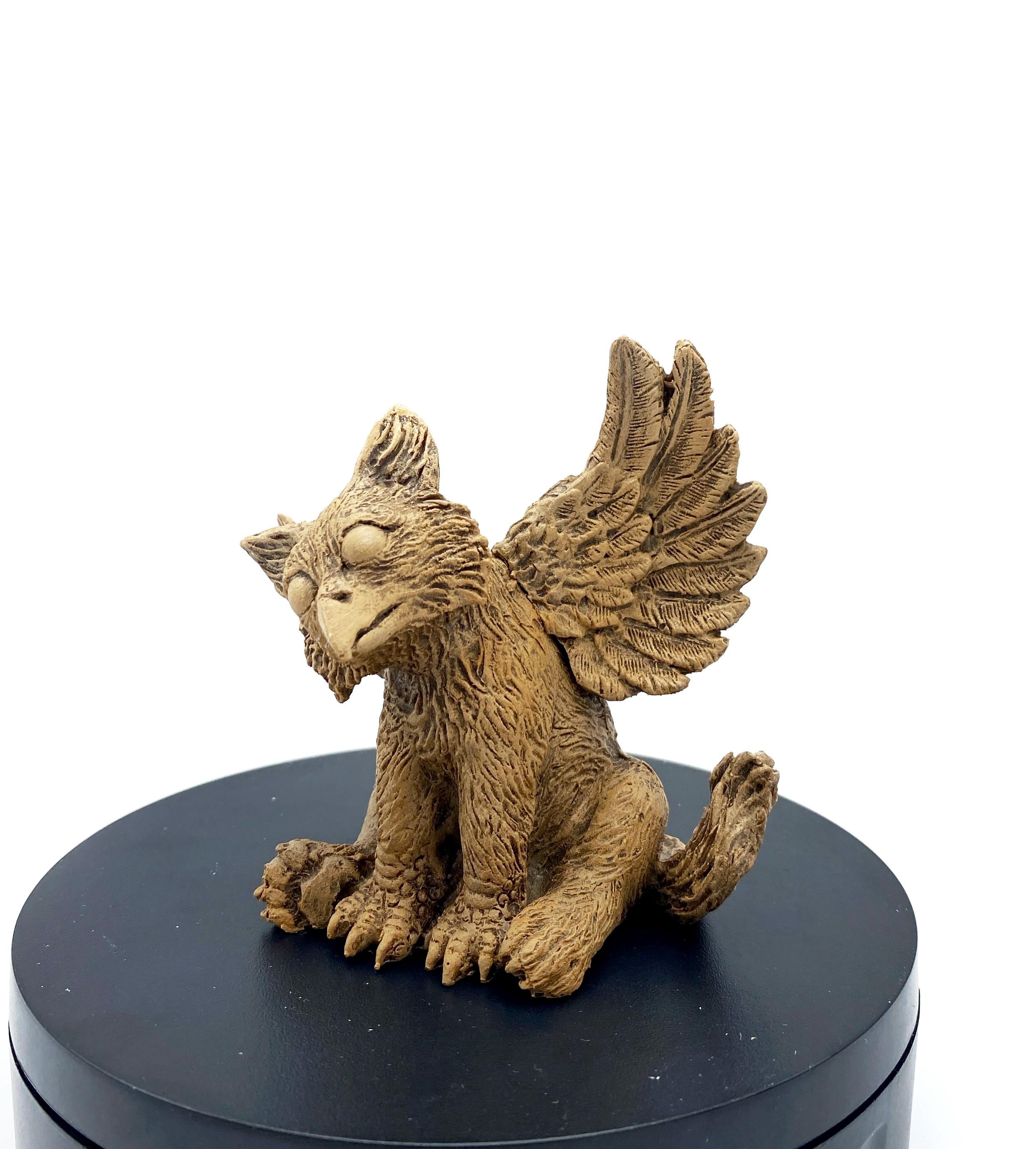 Baby Griffin Statue, Hand Painted Resin Sculpture | Mythical Creature Figurine | Unique Legendary Baby Griffin Figurine. Fantasy Art Gift
