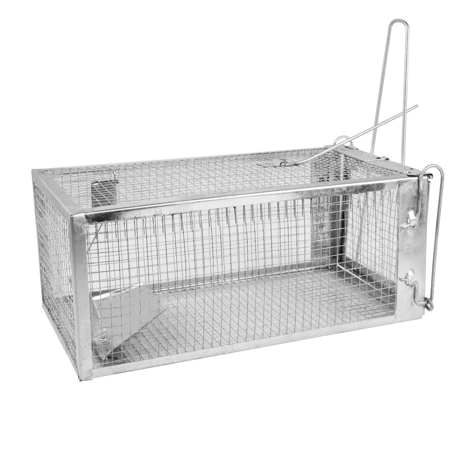 Rat Trap Cage Humane Live Rodent Trap Cage Galvanized Iron Mice Mouse Control Bait Catch with Detachable U Shaped Rod