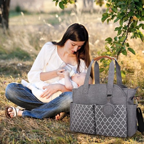 Multifunctional Baby Diaper Bag – 14 Pockets & Changing Tote