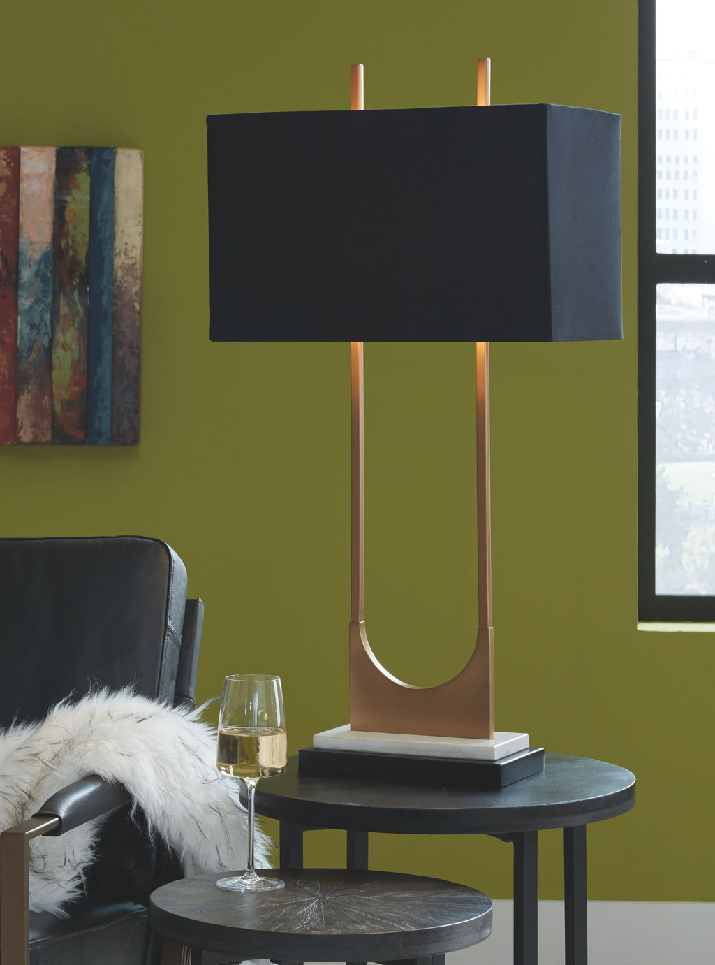 Malana - Metal Table Lamp  - Brass Finish