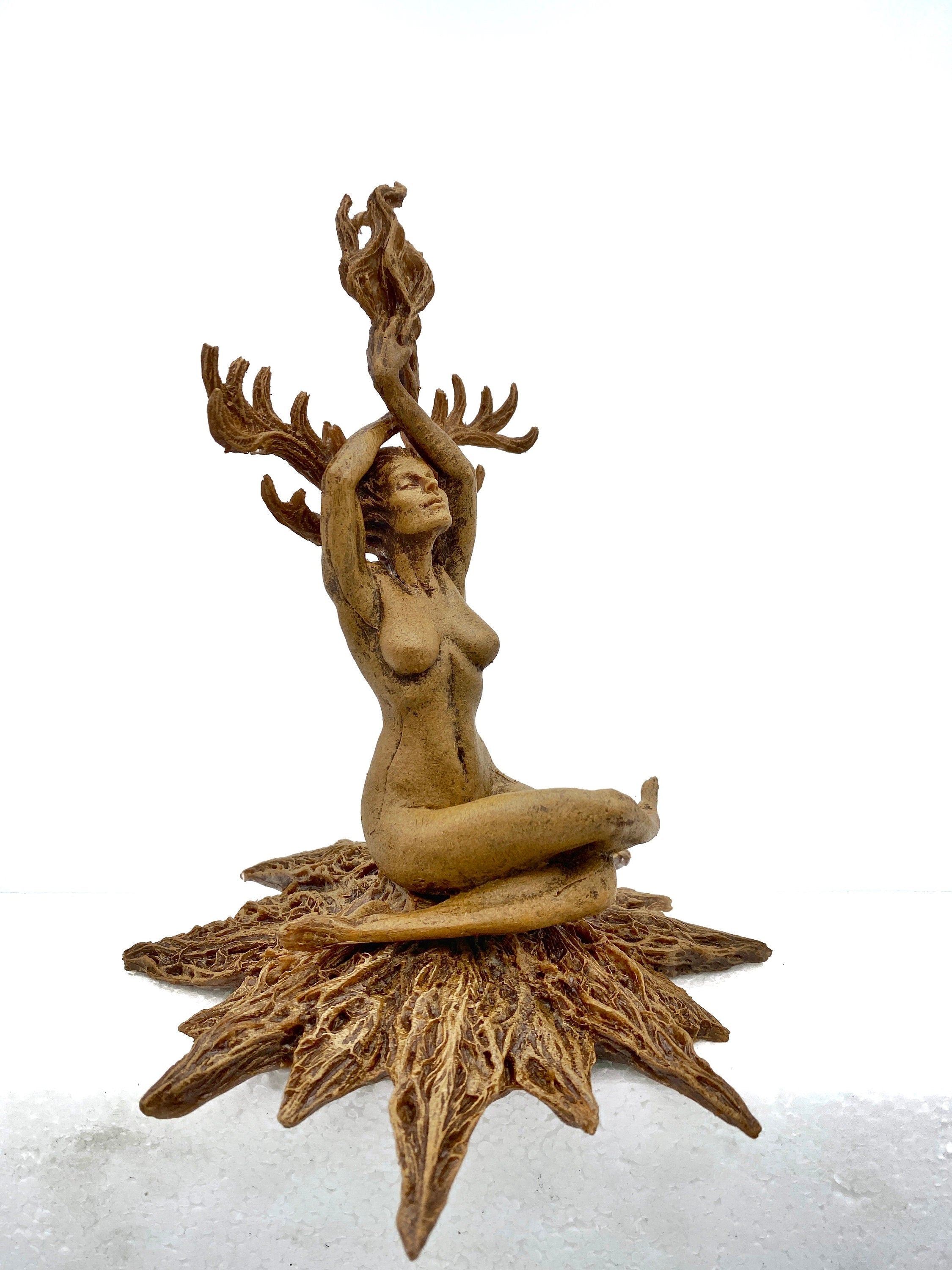 Prakrit Shakti: The Awakening Spirit Statue, Half Scale Resin|  Mythical Yoga Meditation Figurine | Goddess Altar Statue for Yoga Lovers