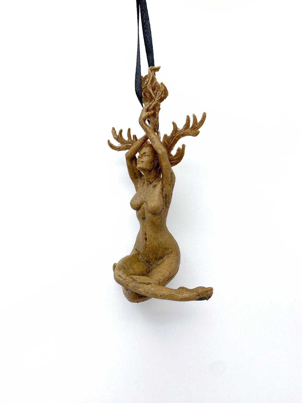 Prakrit Shakti: The Awakening Spirit, Hand Painted Resin Ornament |  Mythical Yoga Meditation Figurine | Goddess Ornament for Yoga Lovers