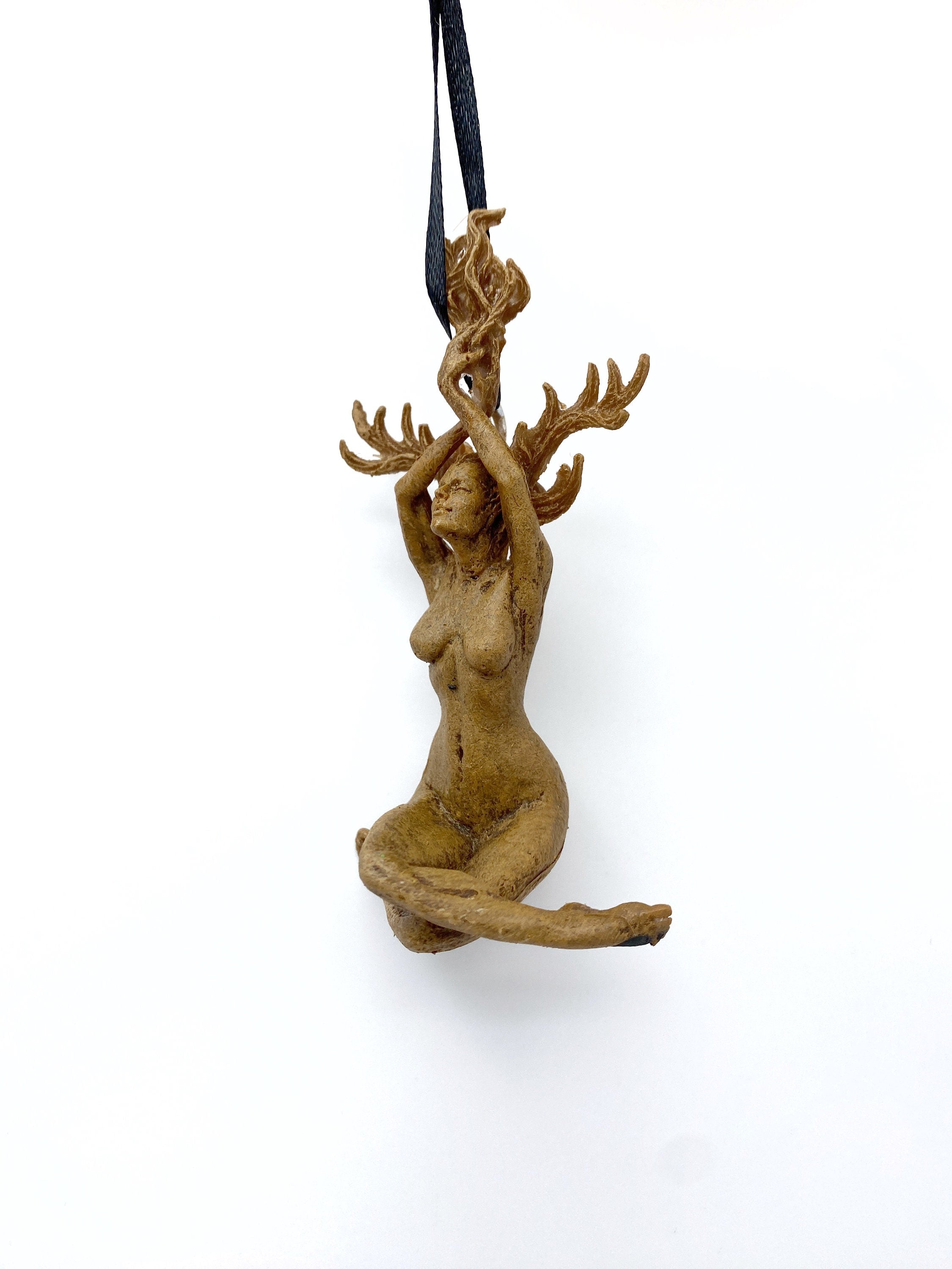 Prakrit Shakti: The Awakening Spirit, Hand Painted Resin Ornament |  Mythical Yoga Meditation Figurine | Goddess Ornament for Yoga Lovers