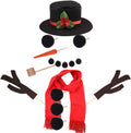 16Pcs Snowman Decorating Dressing Kit Winter Party Kids Outdoor Toys Christmas Decoration Gift Hat Scarf Eye Mouth Nose Accessories