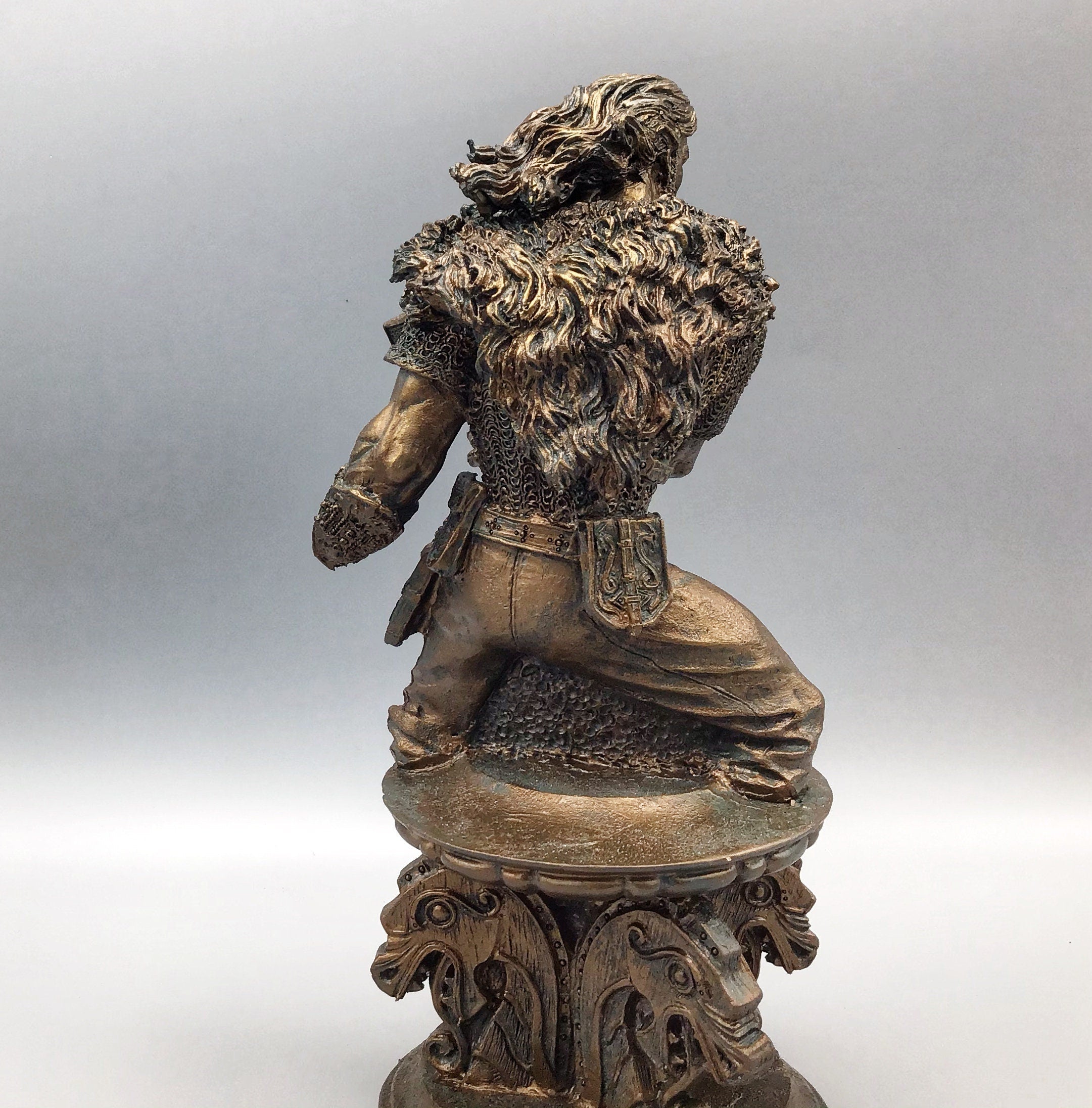 Thor Bust, Hand Painted Resin Sculpture | Norse Mythology Figurine | Myths and Legends God of Thunder Statue, Fantasy Art Home Decor