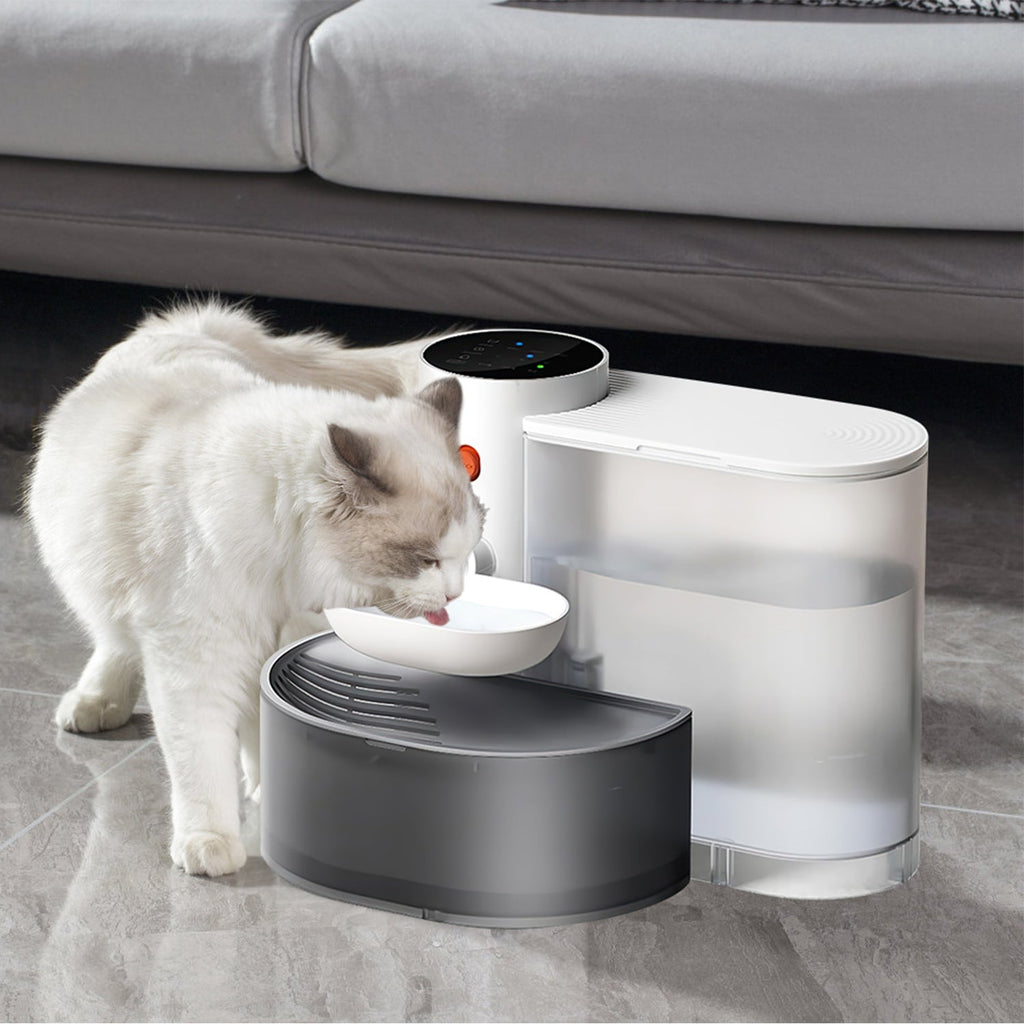 Smart Pet Water Fountain Automatic Cat Water Dispenser 3L/101OZ Cordless Rechargeable Dog Water Fountain Self-Refill with 3 Adjustable Volume 3 Time I