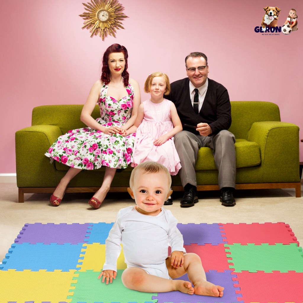 16Pcs Kids Puzzle Exercise Play Mat Interlocking Non-Toxic EVA Floor Mat Multi-Color Anti-Skid Playmat for Infants Baby Toddlers