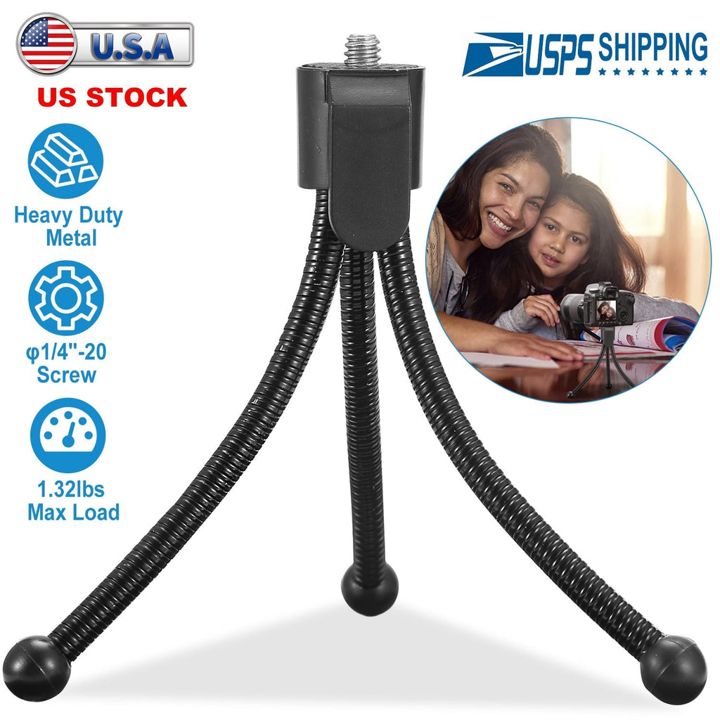 Tripod Stand For Camera Mini Projector Flexible Tripod Holder Heavy Duty Camera Tabletop Mount w/ Anti-slip Feet For Photograph Recording