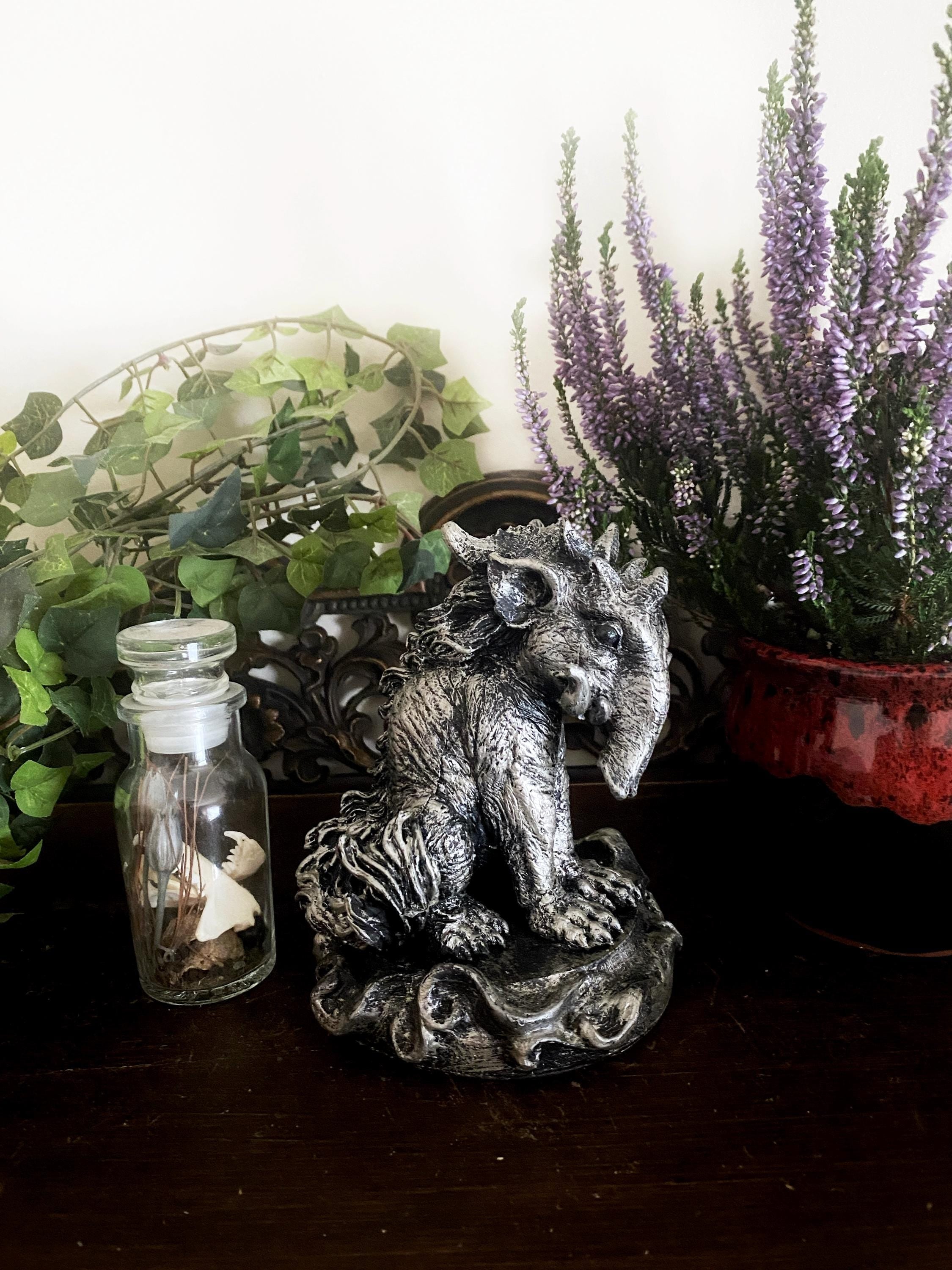 Baku, the Dream Guardian Statue, Hand Painted Resin Sculpture | Mythical Creature Figurine | Unique Japanese Baku Figurine. Fantasy Art Gift