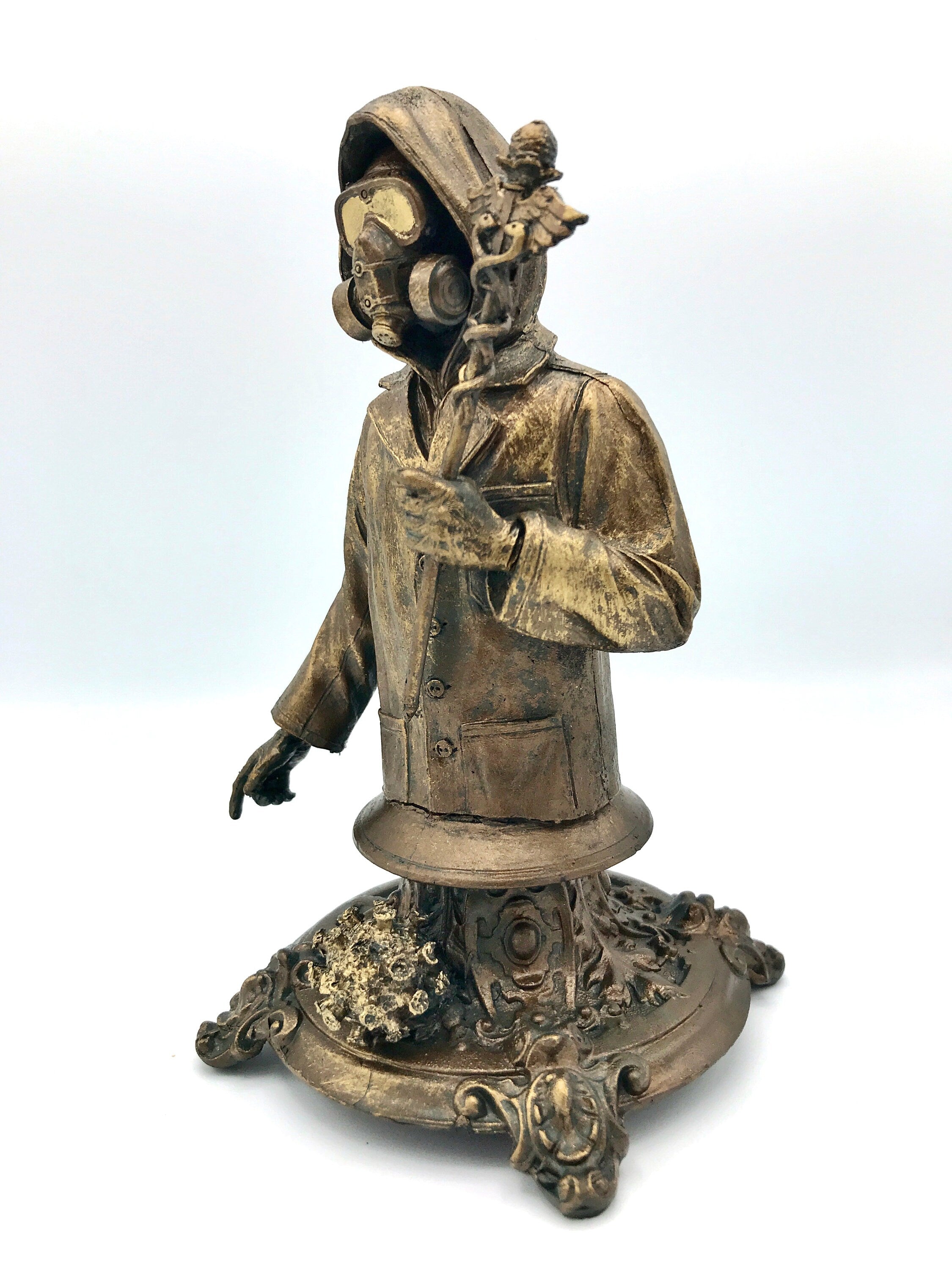 Healthcare Worker Bust, Bronze Finish,  Doctors Without Borders Charity