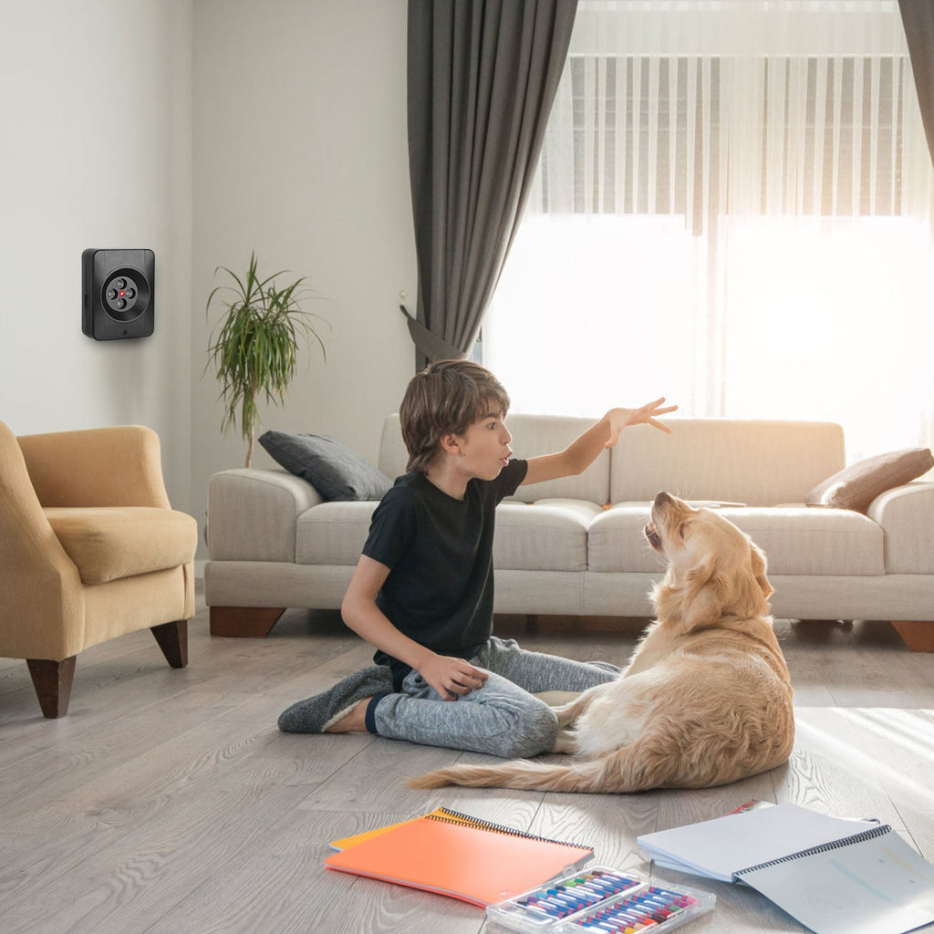 Ultrasonic Anti-barking Device Indoor Outdoor Dog Bark Control with 3 Frequency Levels Max 32.8Feet Sensing Distance for Most Dog Sizes