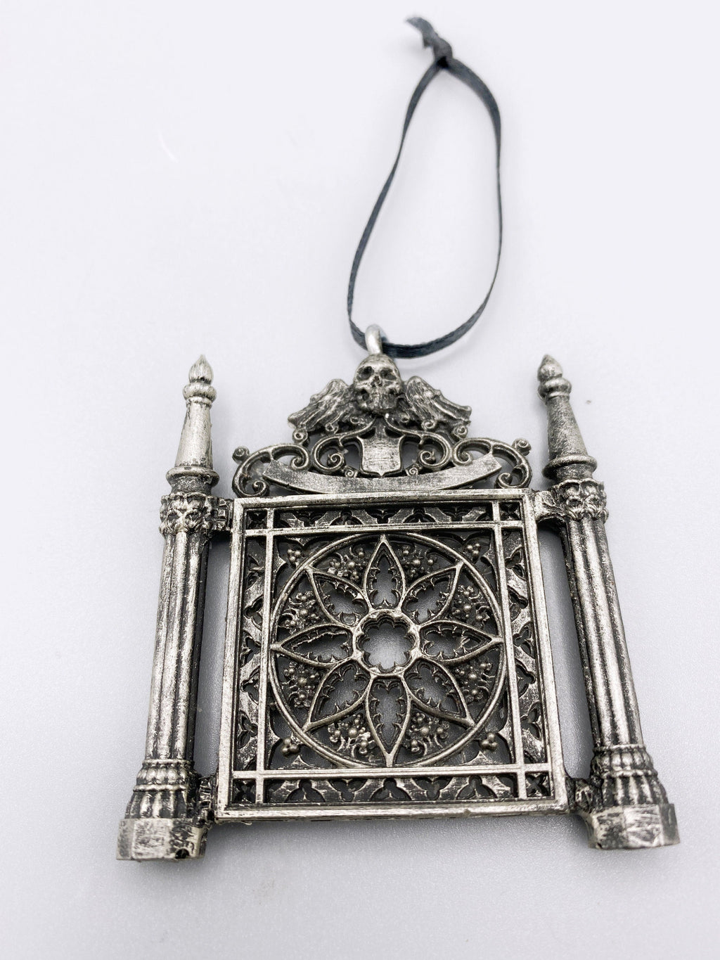 Cemetery Gates Ornament, Hand Painted Resin Sculpture |Occult Folklore Figurine | New Orleans Graveyard Gate Ornament for Holiday Decor
