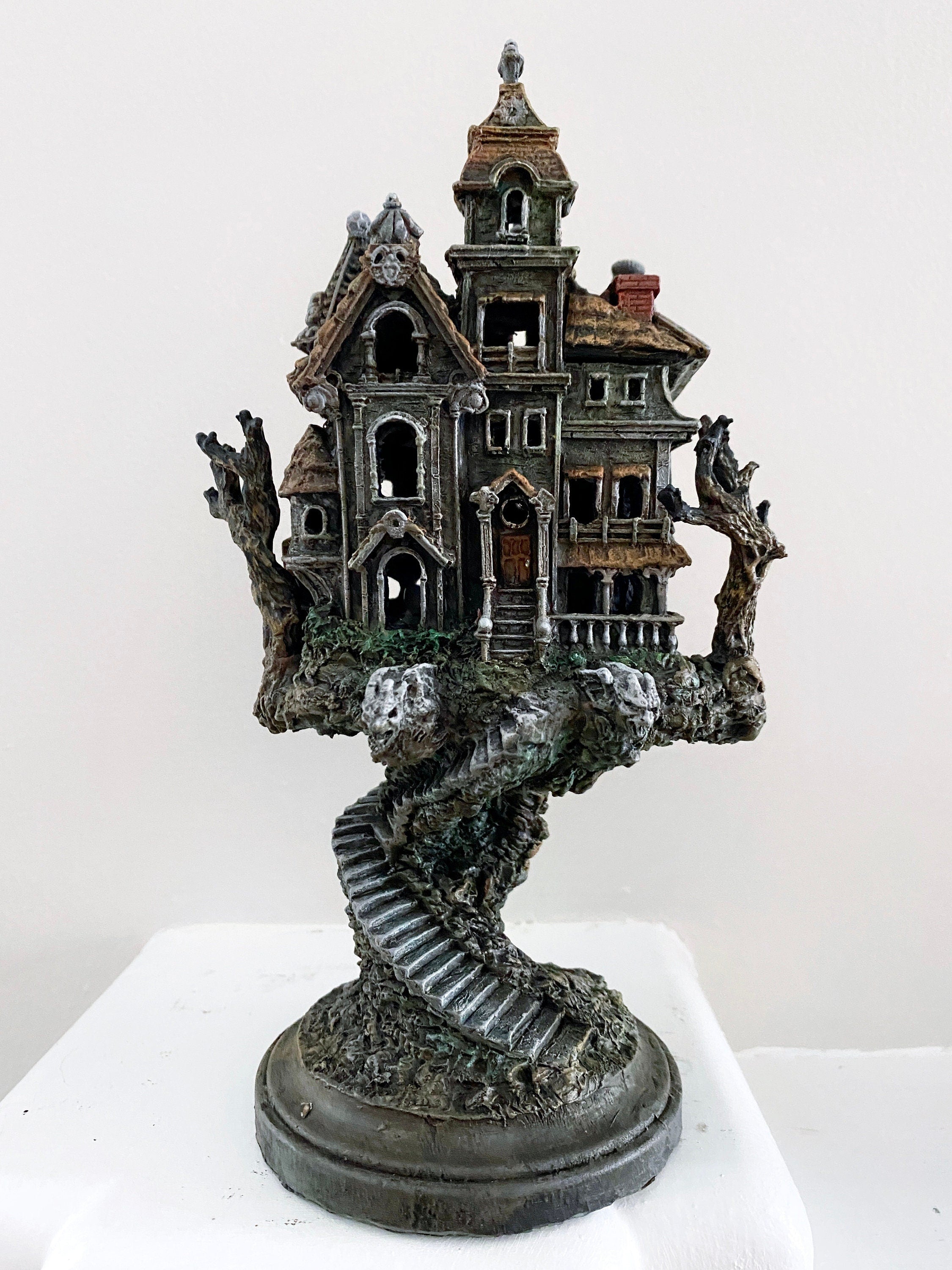 Haunted Mansion, with LED tea light, Full Color
