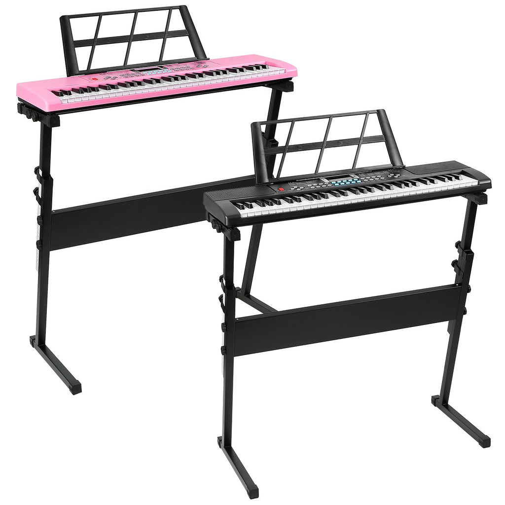 61 Keys Digital Music Electronic Keyboard Electric Musical Piano Instrument Kids Learning Keyboard w/ Stand Microphone For Beginners
