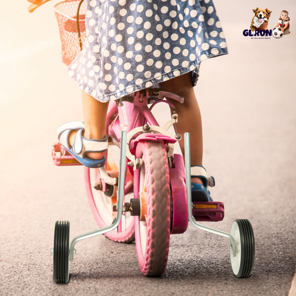 Bicycle Training Wheels Adjustable Kids Children Bike Stabilizer Wheel for 12"- 20" Bike