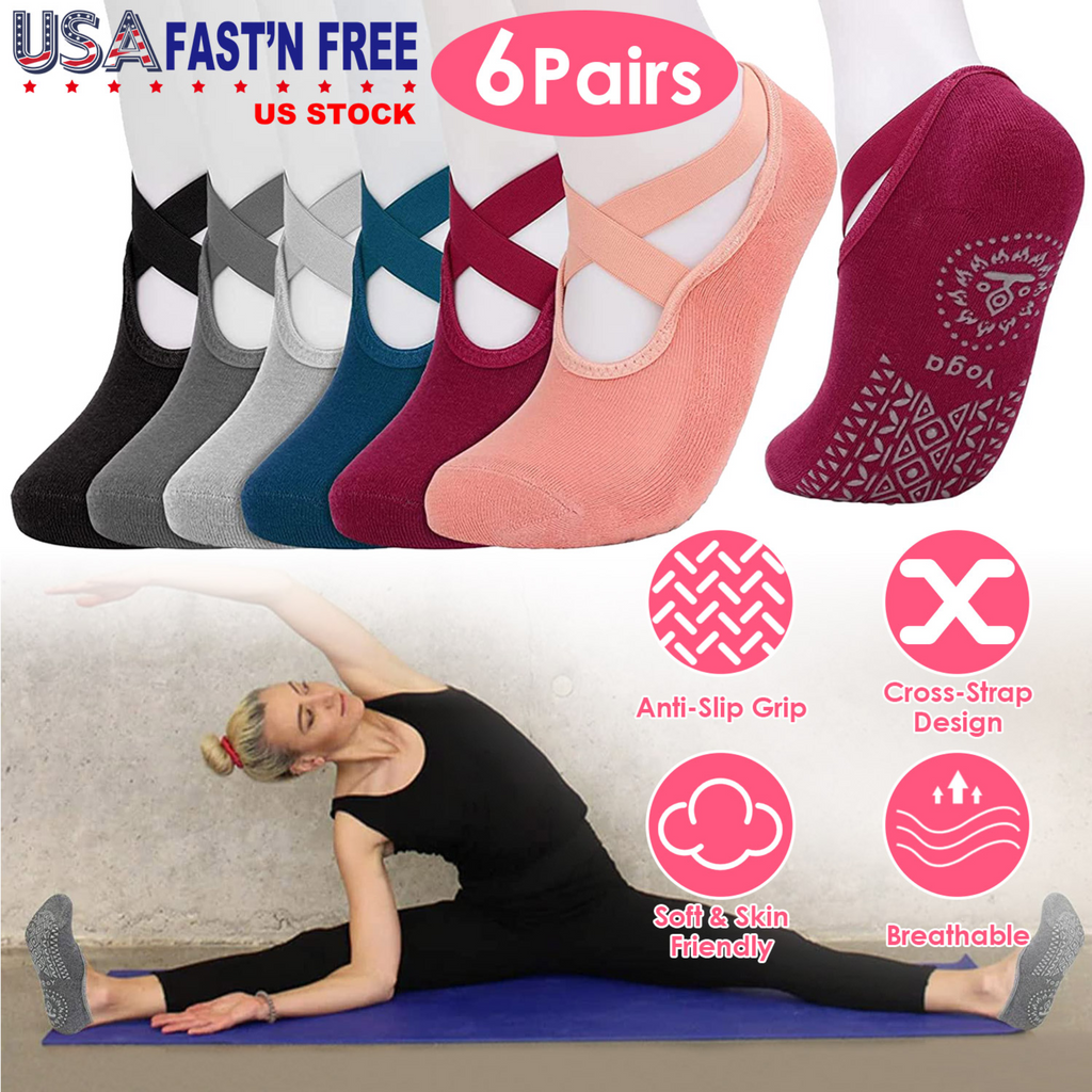 GBruno 6 Packs Women Yoga Socks