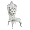 Vanaheim - Side Chair (Set of 2) - Beige Synthetic Leather & Antique White