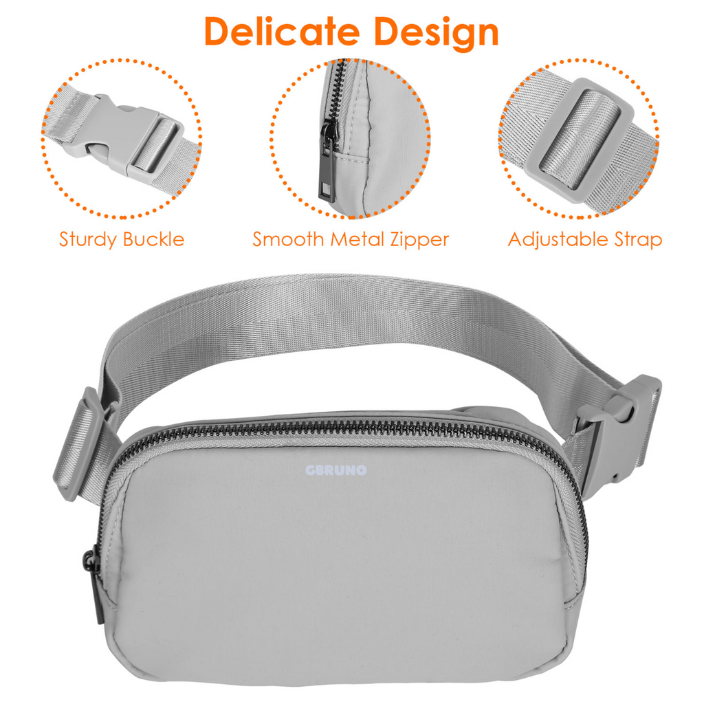 Sport Fanny Pack Unisex Waist Pouch Belt Bag Purse Chest Bag for Outdoor Sport Travel Beach Concerts Travel 20.86in-35.03in Waist Circumference with A