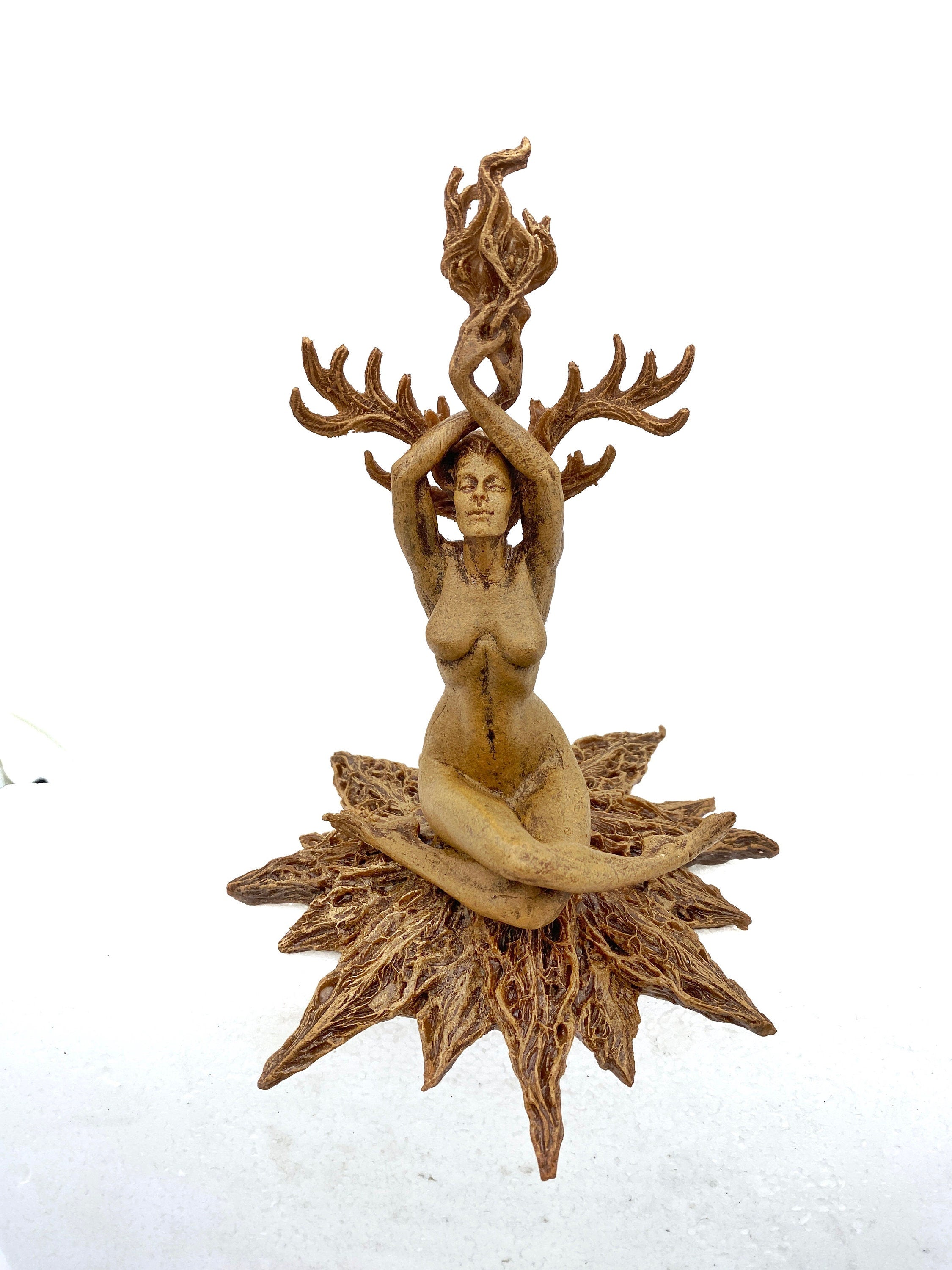 Prakrit Shakti: The Awakening Spirit Statue, Half Scale Resin|  Mythical Yoga Meditation Figurine | Goddess Altar Statue for Yoga Lovers