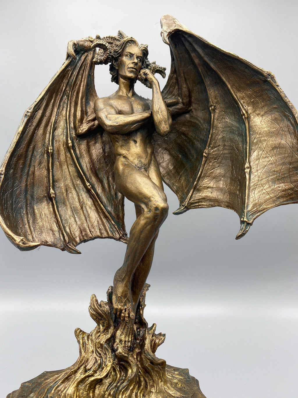 Lucifer Morning Star Statue | Mythological Deities Figurine | Fallen Angel Character Statue | Satan Altar Statue for Gothic Home Decor
