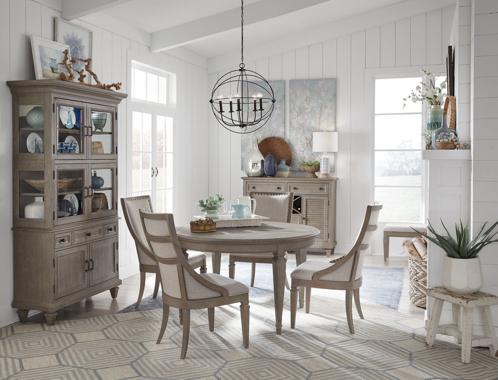 Lancaster - Bench With Upholstered Seat - Dovetail Gray