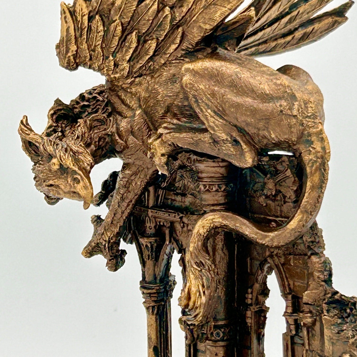 Griffin Statue, bronze finish